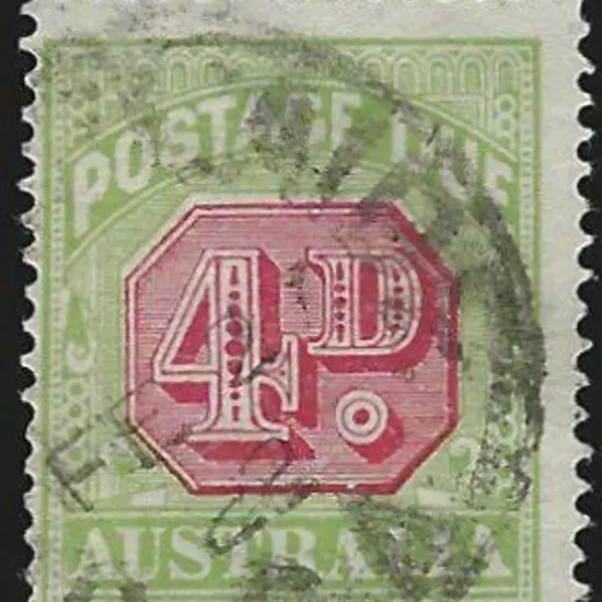 1912/23 4d carmine & pale yellow-green Postage Due ...