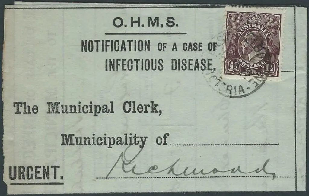 1919 (28th January) "Notification of a Case of ... Image 1++