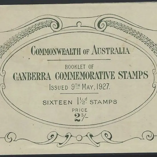 1927 2/- Canberra complete booklet. Good cond ...
