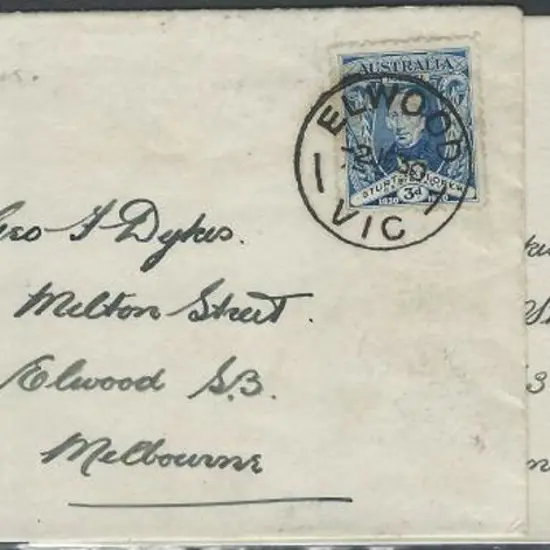 1930 (2nd June) 1½d & 3d Sturt on 2 matching plain ...