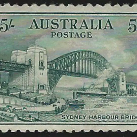 1932 5/- Sydney Harbour Bridge. MLH but a couple ...