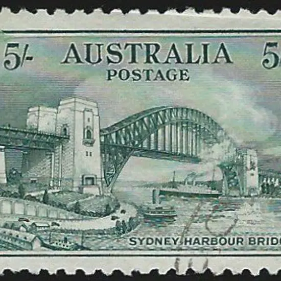 1932 5/- Sydney Harbour Bridge. CTO, no gum. ...