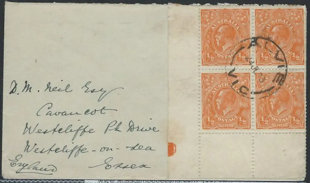 1933 (24th July) cover to England bearing ½d ... Image 1++