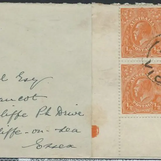1933 (24th July) cover to England bearing ½d ...