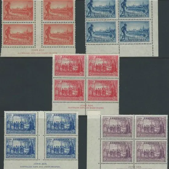 1934 2d & 3d Victoria Cent perf. 10½ plus 1937 NSW ...