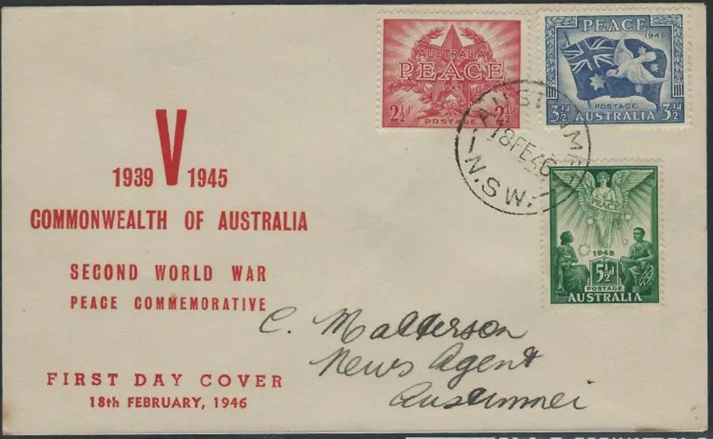 1946 (18th Feb) Peace set of 3 on Baker & Malone ... Image 1++
