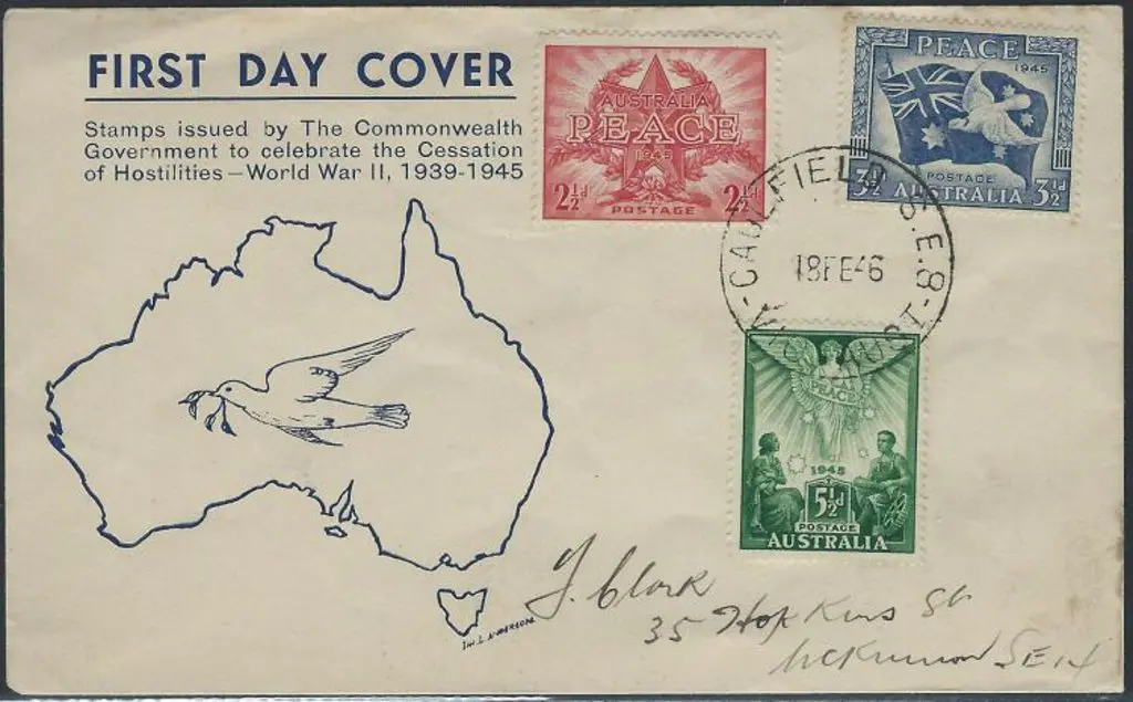 1946 (18th Feb) Peace set of 3 on Miller Bros. ... Image 1++