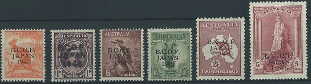 1946 BCOF set to 5/- MUH (missing 3d). 5/- on ... Image 1++