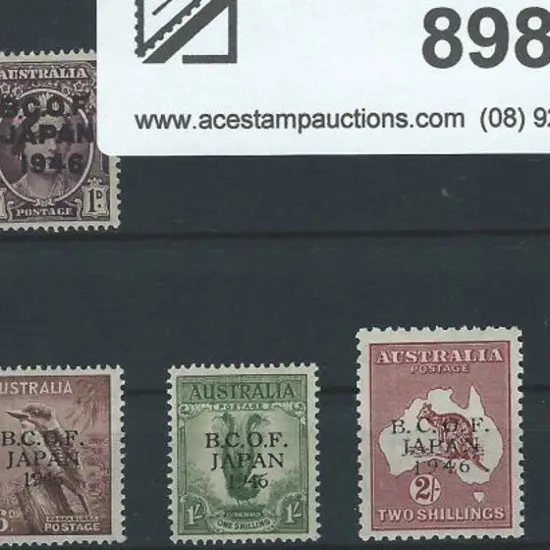 1946 BCOF set of 7 to 5/- Robes (thin paper) with ...