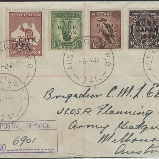 1947 (8th May) Regd TPO 241 AAPS cover to Army HQ ...