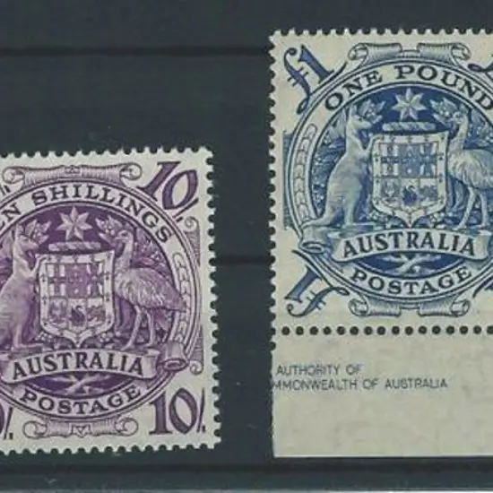 1949/50 Arms set of 4 MUH with the £1 & £2 ...