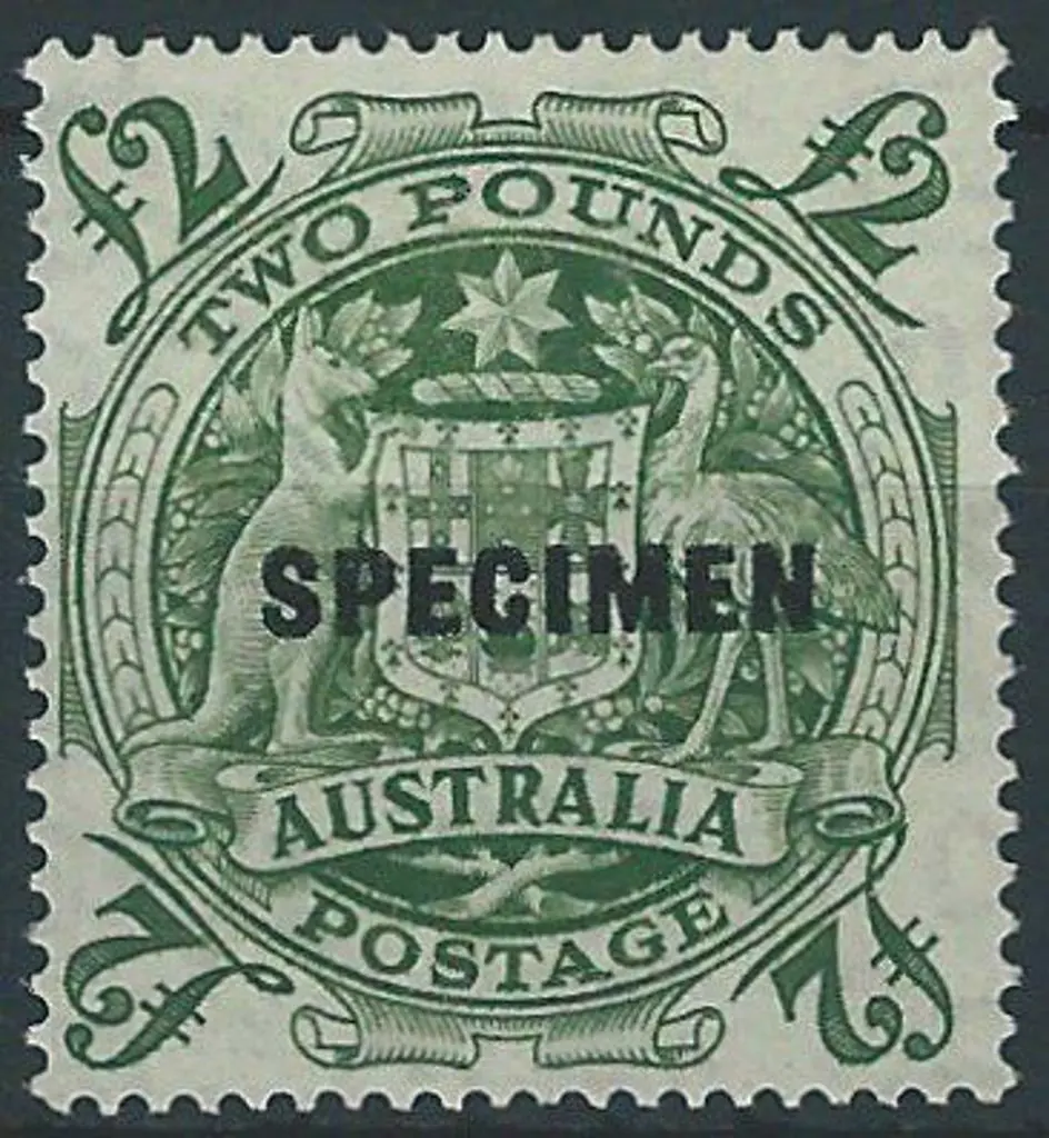 1949/50 £2 Arms ovptd SPECIMEN. MLH. SG 224ds Image 1++