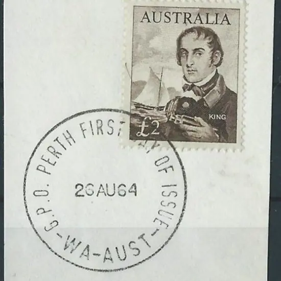 1964 £2 King F/U on piece with neat corner cancel ...
