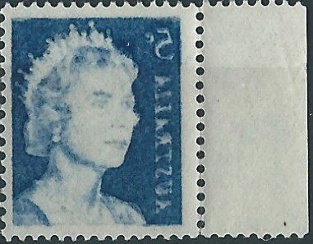 1967 5c blue QEII with left margin with a full ... Image 1++