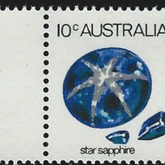 1974 10c Star Sapphire variety printed on the ...