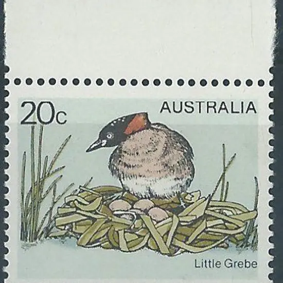 1978 20c Little Grebe top marginal example with ...