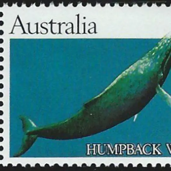 1982 60c Humpback Whale trial printing with solid ...