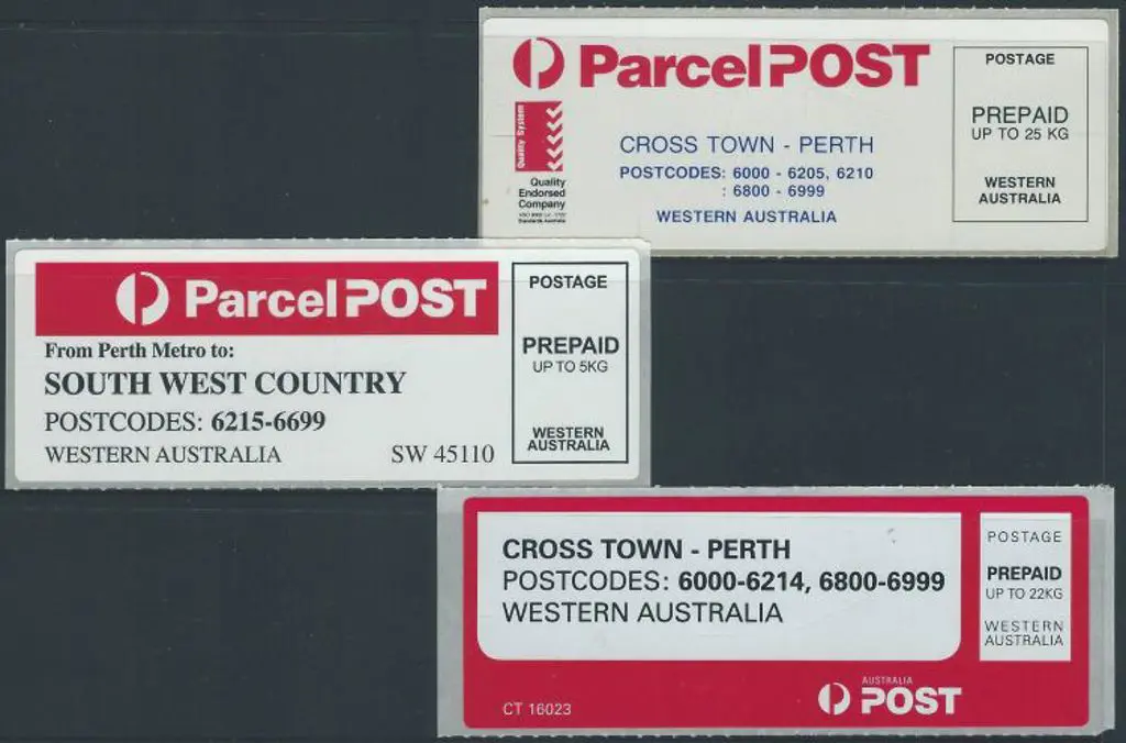 1990's "Cross Town - Perth" black & red on white ... Image 1++