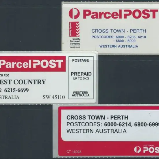 1990's "Cross Town - Perth" black & red on white ...