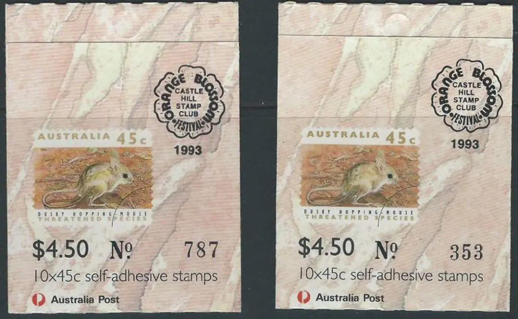 1992 $4.50 T. Species Booklets overprinted 1993 ... Image 1++