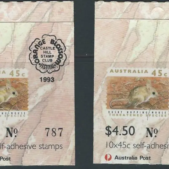 1992 $4.50 T. Species Booklets overprinted 1993 ...