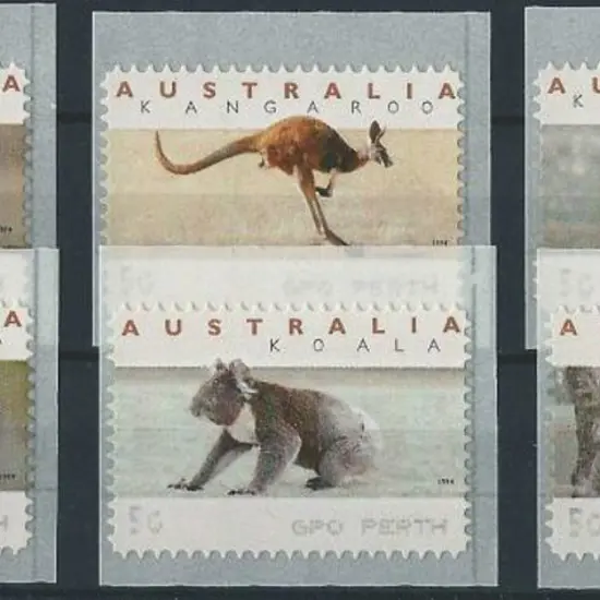 1994 5c "GPO PERTH" imprinted Kangaroo & koala CPS ...