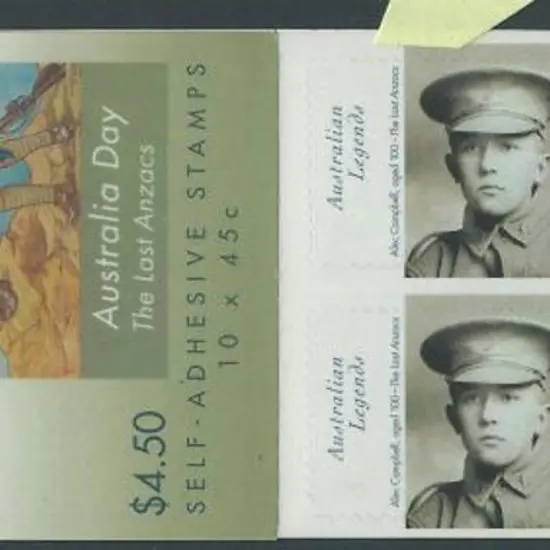 2000 Australian Legends self adhesive booklet with ...