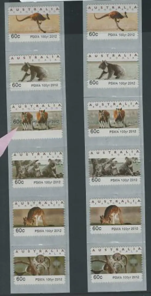 2012 PSWA Centennial imprint CPS strip of 6 ... Image 1++