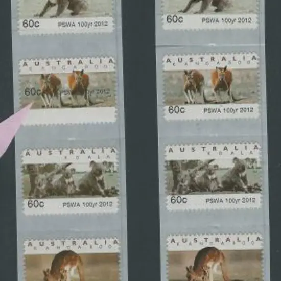 2012 PSWA Centennial imprint CPS strip of 6 ...