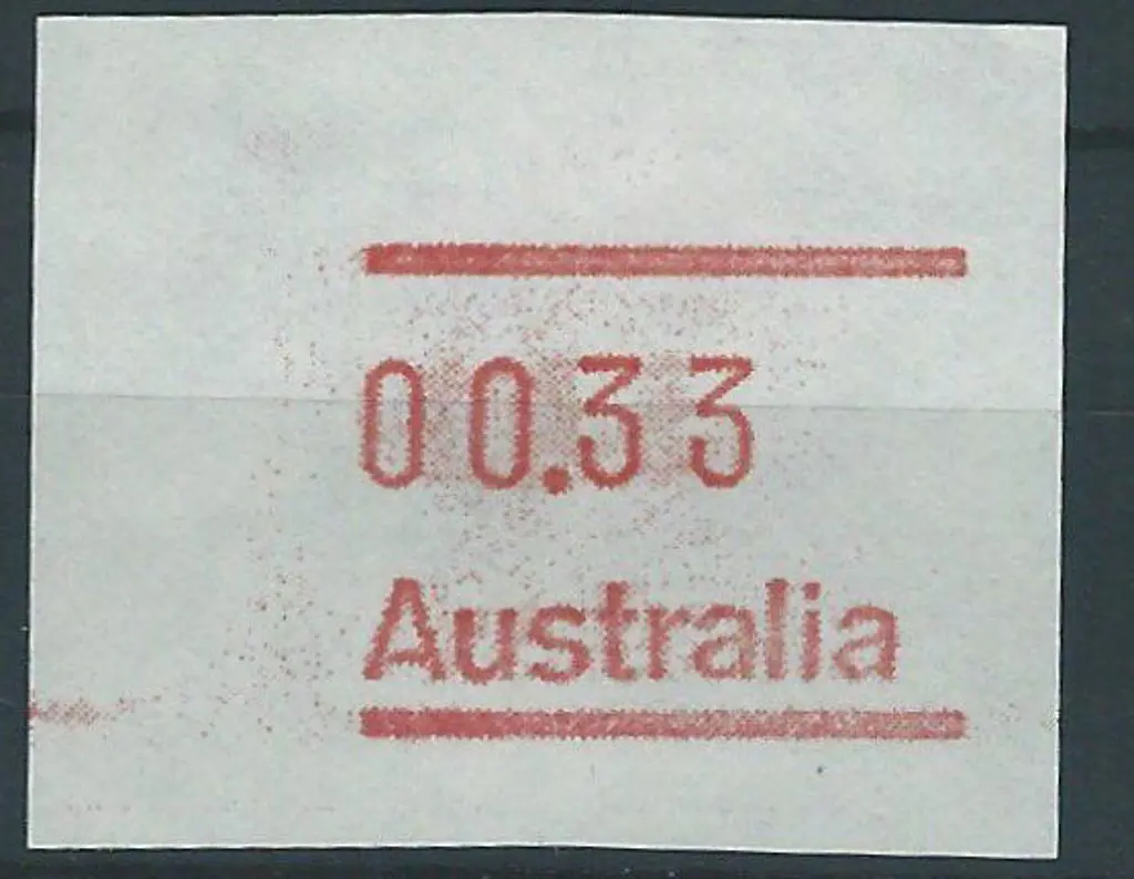 1985 33c base letter rate on white test paper ... Image 1++