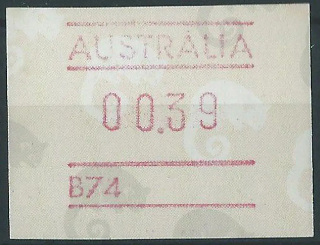 1989 39c Possum Frama with B74 cliché, the ... Image 1++