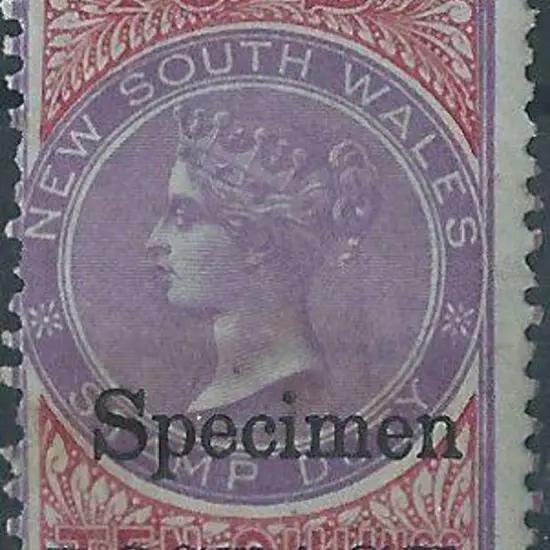 1897 10/- mauve & claret, Perf. 12 ovptd "OS" & ...