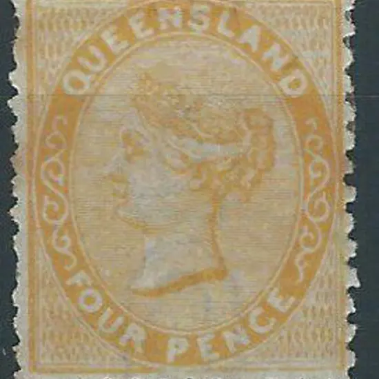 1879 4d orange-yellow side face. MLH with gum tone ...
