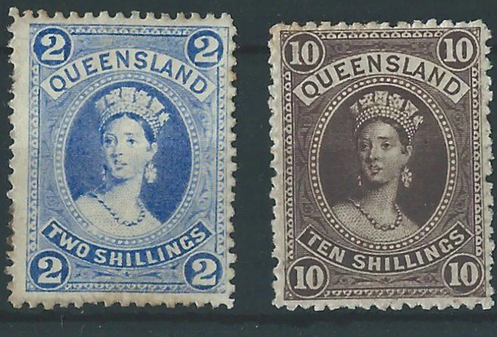 1886 2/- & 10/- large Chalons on thick paper. Both ... Image 1++
