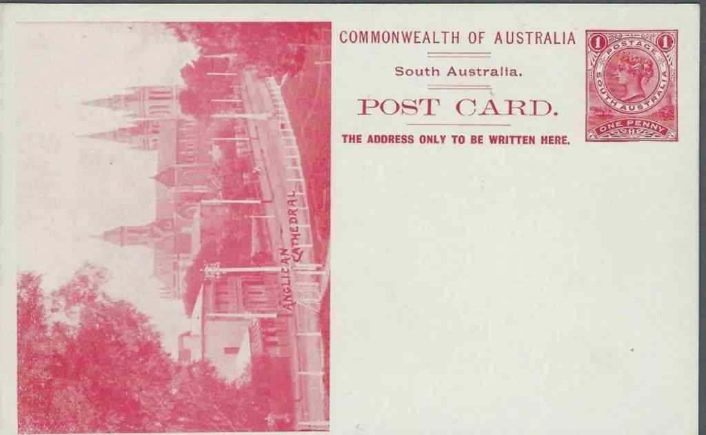 1908 QV 1d red Postcard with "ANGLICAN CATHEDRAL" ... Image 1++