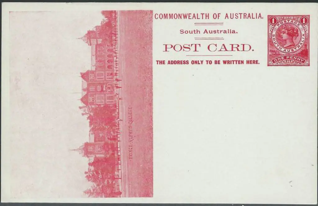 1908 QV 1d red Postcard with "PRINCE ALFRED ... Image 1++
