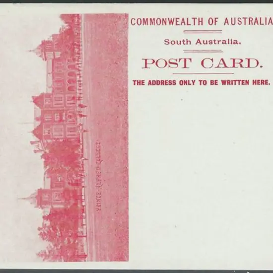 1908 QV 1d red Postcard with "PRINCE ALFRED ...