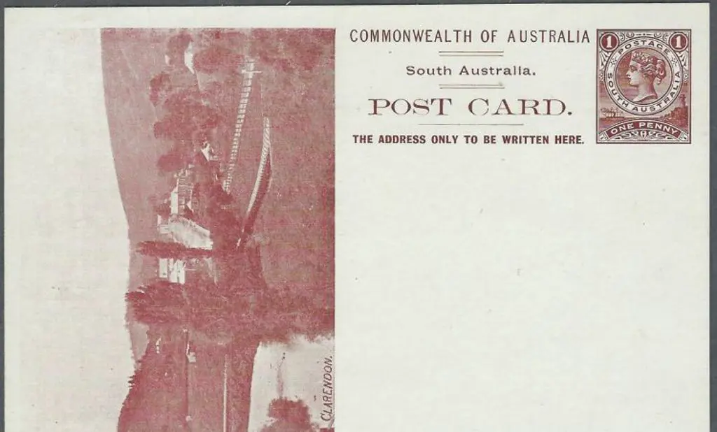 1908 QV 1d red-brown Postcard with "CLAREDON" ... Image 1++