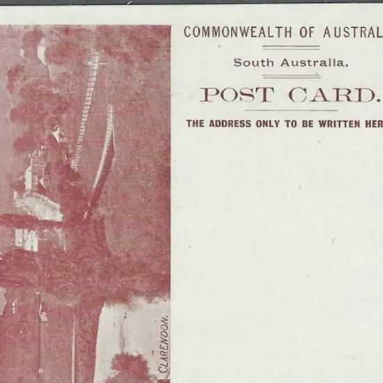1908 QV 1d red-brown Postcard with "CLAREDON" ...