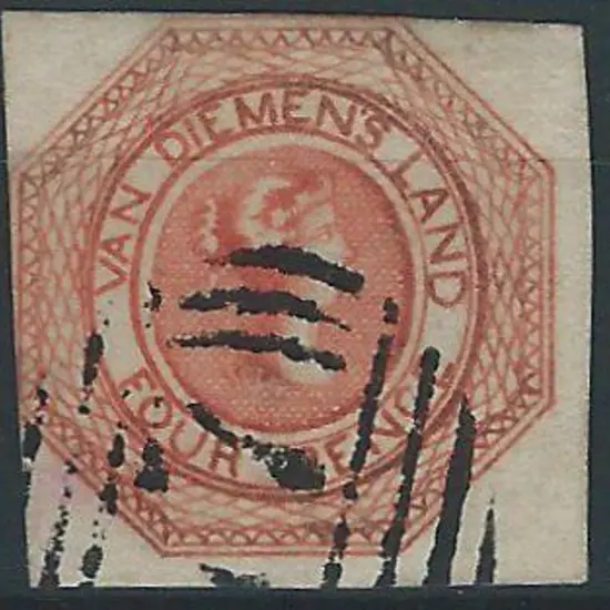 1853 4d bright red-orange, first state of the ...