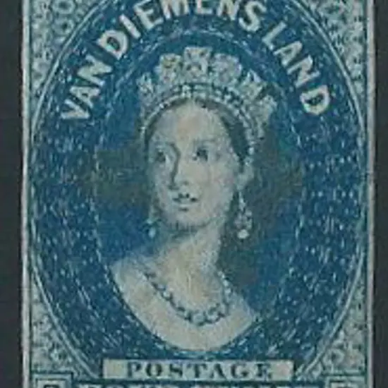 1855 4d deep blue with large star wmk. Appears ...
