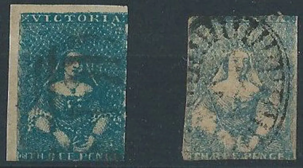 1850/53 3d "half-length" 3rd state with two large ... Image 1++