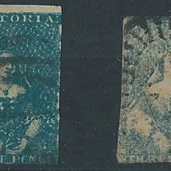 1850/53 3d "half-length" 3rd state with two large ...