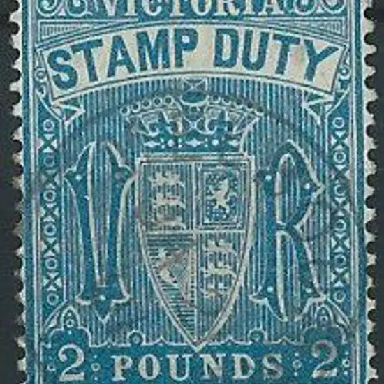 1888 £2 blue stamp duty, perfd 12½. Fine used with ...