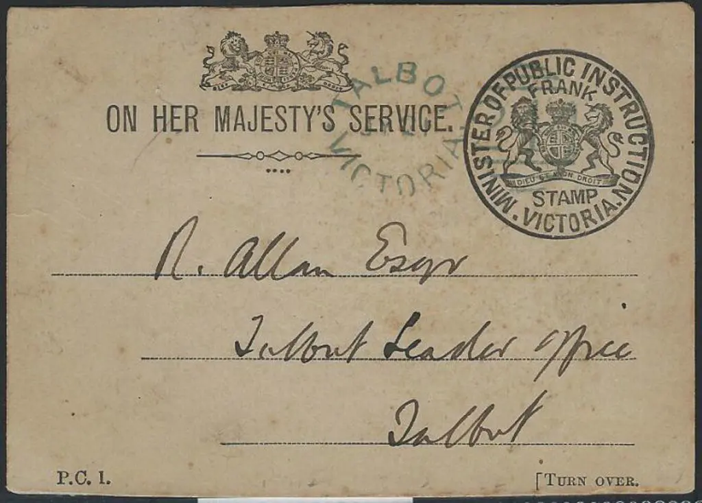 1891 (July) "MINISTER OF PUBLIC INSTRUCTION" ... Image 1++