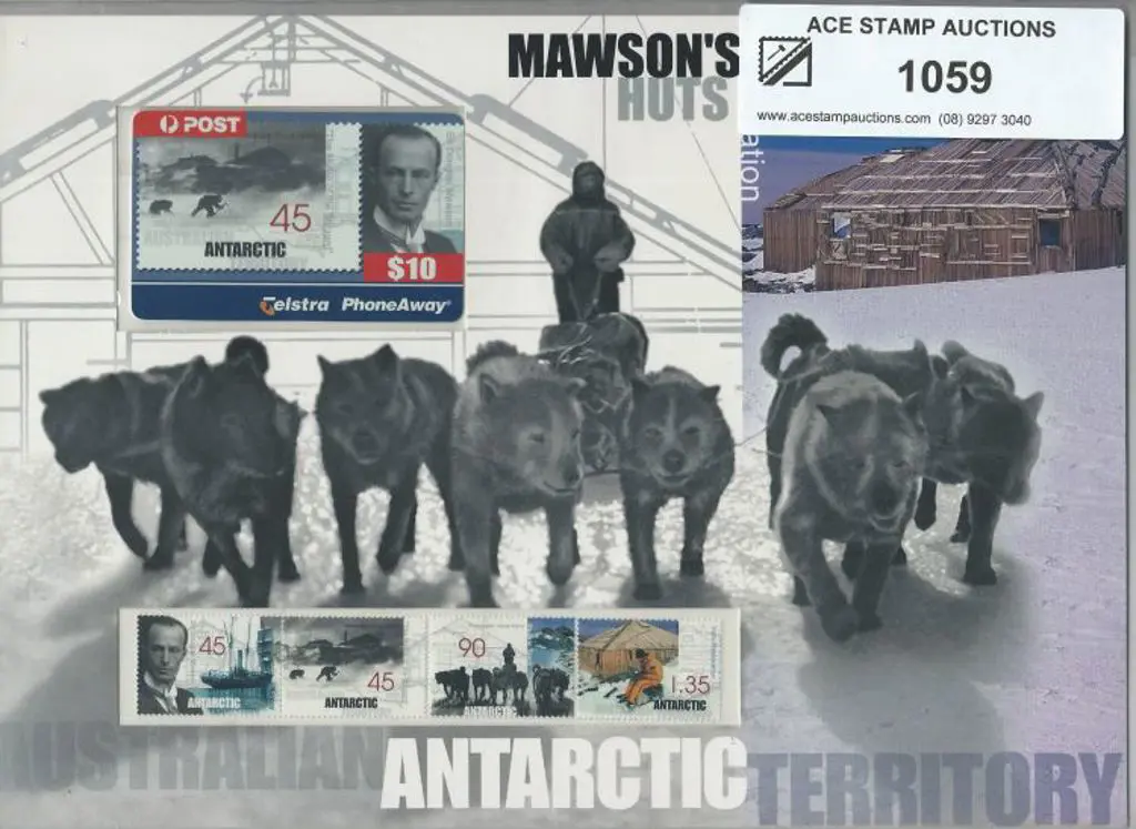 1999 Mawson's Hut $10 Telstra Phonecard & Aust ... Image 1++