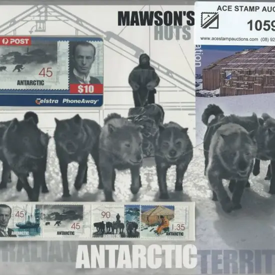 1999 Mawson's Hut $10 Telstra Phonecard & Aust ...