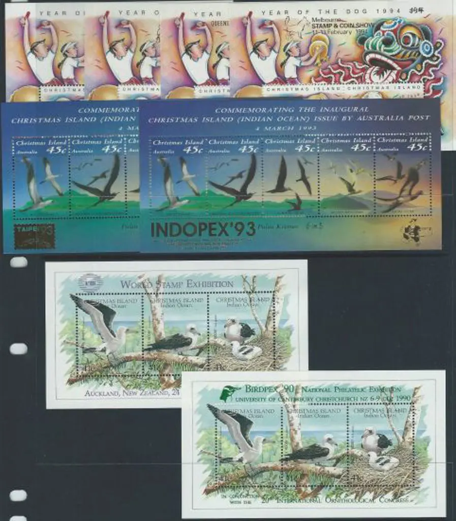 1990 Abbots Booby M/S's ovpts Birdpex '90 & NZ90 ... Image 1++