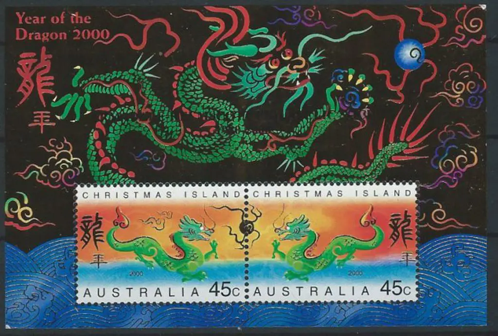 2000 Year of the Dragon M/S ovptd "ARMADALE ... Image 1++