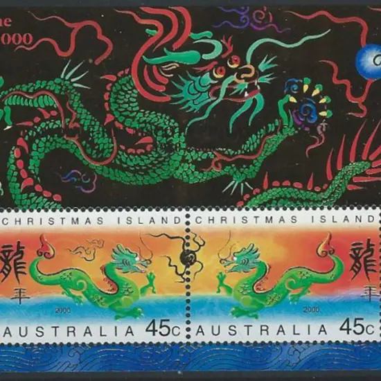 2000 Year of the Dragon M/S ovptd "ARMADALE ...